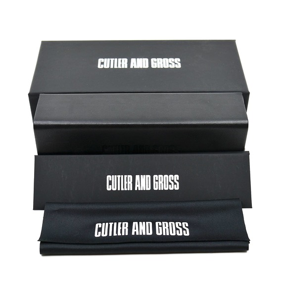 CUTLER&GROSS OF LONDON CG1327S 001 BLACK BROWN AUTHENTIC SUNGLASSES - Picture 13 of 13